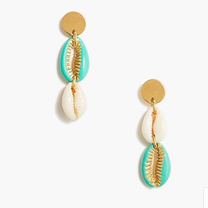 J.Crewshell Drop Statement Earrings